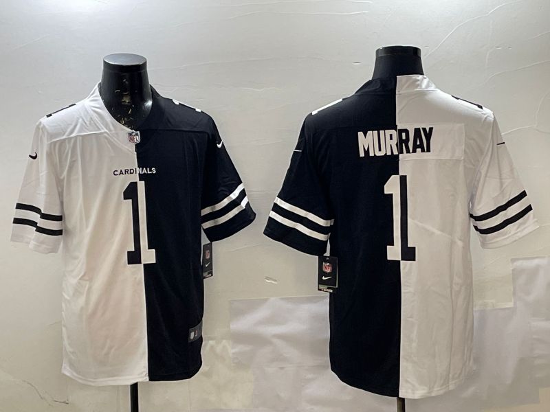 Men Arizona Cardinals #1 Murray White Black Fashion 2025 Nike Limited NFL Jersey style 1